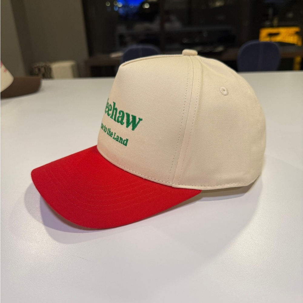 Red and Cream Baseball Cap